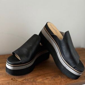 Naked Feet, Platform Sandals, 9.5, black